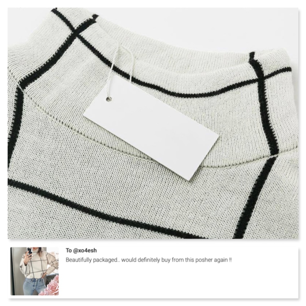 Turtleneck Pullover Sweater Dirty White - Picture 11 of 16